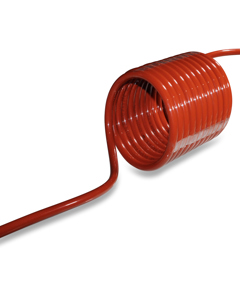 Spiral coiled hose f/drinker line 1/2"x4m, 200-200,PA orange